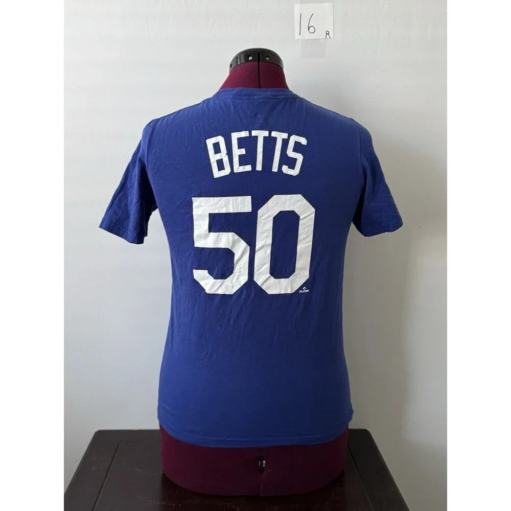 Nike LA Dodgers Mookie Betts #50 T-Shirt Youth Large (14/16) Blue MLB